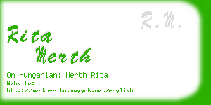 rita merth business card